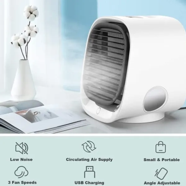 Ventilatorer>Moderne Mini Air Cooler USB AC / Fan luftfugter - Grøn