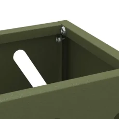 Moderne parasolfod med opbevaring - Rektangulært design | Farve: Olivengrøn | Størrelse: 28x12x41 cm