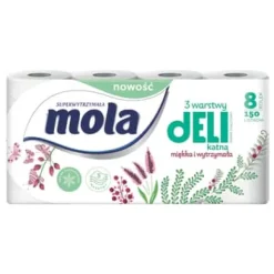 Toiletpapir>Mola DELIkatna Toiletpapir 3 lag 8 ruller 150 ark