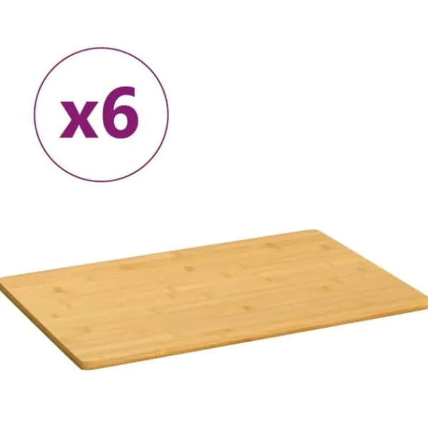 Morgenmadstallerkener 6 stk. 35x23x0,8 cm bambus - Morgenmadstallerken - Morgenmadstallerkener - Home & Living Online