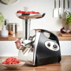 Madkværne & Kødhakker>Multifunktionel kødhakker, elektrisk 800 W, 220 V EU-stik, sort, pølsestopper & nudeltilbehør