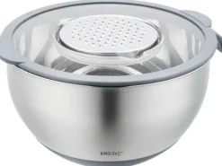 Multifunktionel køkkenskål med grøntsags rivefunktion 24cm 5L 5 elementer KINGHOFF KH-1862 Discount
