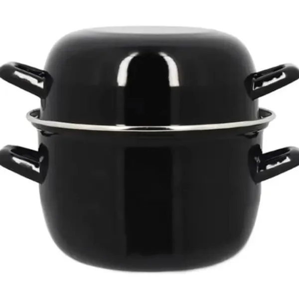 Muslingegryde - MENASTYL - 3645567 - Emaljeret stål - Sort - 18 cm - 2,7 liter - Velegnet til alle kogeplader inklusive induktion Best