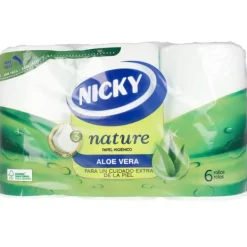 NATURE ALOE VERA toilet paper 3 layers 6 units Hot