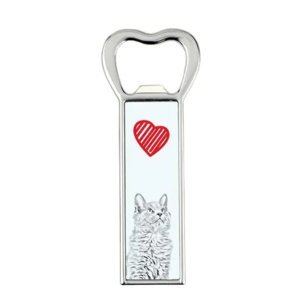 Nebelung - flaskeåbner med en kat, personlig køleskabsåbner, unik gave til en mand fra Art-Dog Outlet