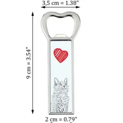 Nebelung - flaskeåbner med en kat, personlig køleskabsåbner, unik gave til en mand fra Art-Dog Outlet