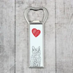 Nebelung - flaskeåbner med en kat, personlig køleskabsåbner, unik gave til en mand fra Art-Dog Outlet