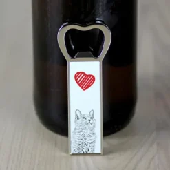 Nebelung - flaskeåbner med en kat, personlig køleskabsåbner, unik gave til en mand fra Art-Dog Outlet