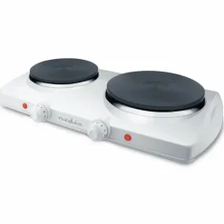 Portable Komfurer>Nedis Elektrisk Kogeplade | Kogeplader: 2 | 2300 W | Overophedningsbeskyttelse | Hvid