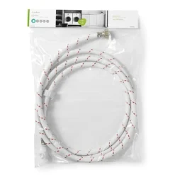 Nedis Nylon Indløbsslange | 1/2'' | 3/4'' | 10 Bar | 90 °C | 3.00 m | Ansøgning: Tallerken / Vaskemaskine | Nylon