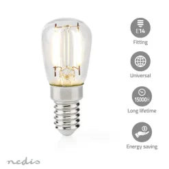 Nedis Pære til Køleskab | LED | E14 | 2 W | T26 Hot