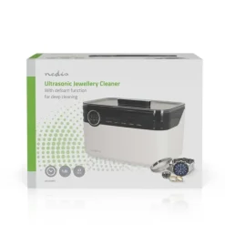 Nedis Ultrasonisk Smykke Renser | Strømforsyning | 220 - 240 V AC 50/60 Hz | 1.8 l | Hvid Hot