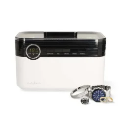 Nedis Ultrasonisk Smykke Renser | Strømforsyning | 220 - 240 V AC 50/60 Hz | 1.8 l | Hvid Hot