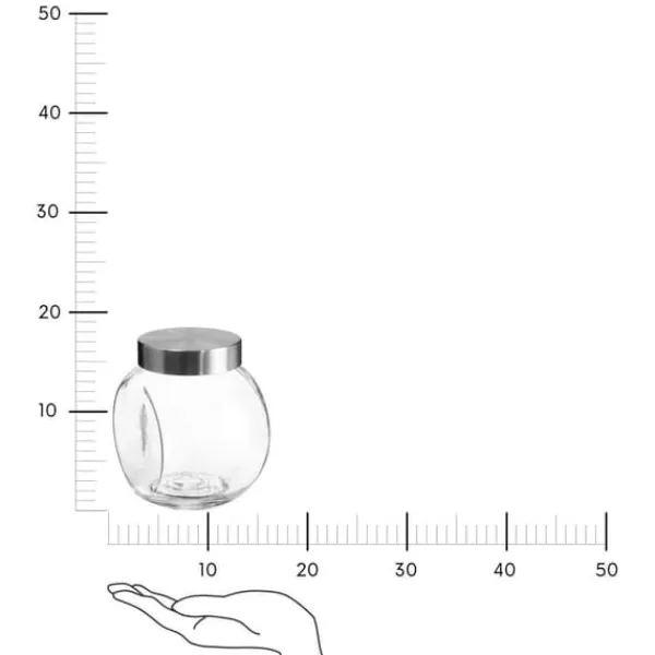 Beholdere Til Mad & Drikkevarer>Nixo glaskrukke 1,5L rustfrit stål