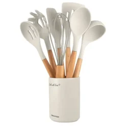 non-stick silikone bestiksæt og holder Vintage Cuisine Cream Outlet