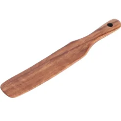 Non-stick træmadlavningsspatel - Teak creme træ, perfekt til husholdningsredskaber