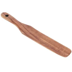 Non-stick træmadlavningsspatel - Teak creme træ, perfekt til husholdningsredskaber
