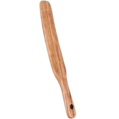 Non-stick træmadlavningsspatel - Teak creme træ, perfekt til husholdningsredskaber