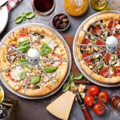 Pizzaskærere>Ny 6-Skivet Pizzaskærer - Pizzakniv i Aluminiumlegering