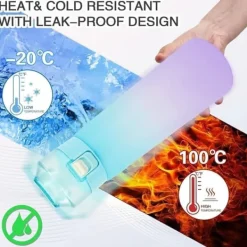 OBOSOE Airwater Flaske 650ml – 7 smagskapsler | Sukkerfri og aromatisk | Gradient Blue med Suptube Hot