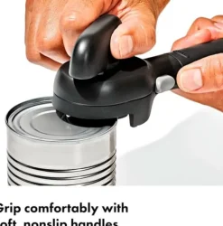OBOSOE åbner og flaskeåbner med godt greb, Smooth Edge dåseåbner til køkken og flasker