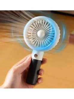 Ventilatorer>OBOSOE bærbar lille vifte, søvn med nat lys funktion vifte, skrivebord vifte, USB, sommer fiskeri / camping / rejse / hjem kontor væsentlig køling