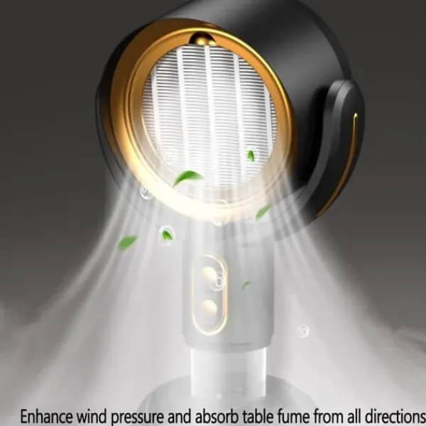 Ventilatorer>OBOSOE bærbar ventilationsventilator / emhætteventilator til indendørs, udtræksventilator med vaskbart filter til grill og varm gryde