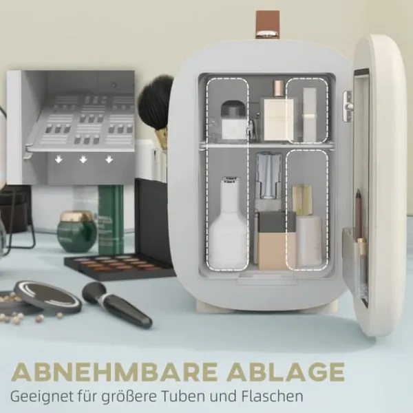 Køleskabe>OBOSOE Cosmetic Refrigerator 4L – Bærbar skønhedskøler med både køle- og varmefunktion, perfekt til kosmetik og drikkevarer