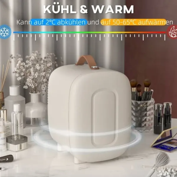 Køleskabe>OBOSOE Cosmetic Refrigerator 4L – Bærbar skønhedskøler med både køle- og varmefunktion, perfekt til kosmetik og drikkevarer