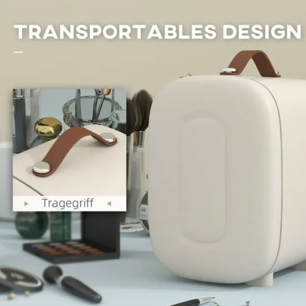 Køleskabe>OBOSOE Cosmetic Refrigerator 4L – Bærbar skønhedskøler med både køle- og varmefunktion, perfekt til kosmetik og drikkevarer