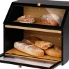 Brødkasser & Brødposer>OBOSOE dobbelt træbrødkasse til køkkenbord - stor brødopbevaring i to niveauer med rummeligt design