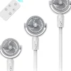 Ventilatorer>OBOSOE gulvventilator / bordventilator med fjernbetjening – justerbar timer og vindtilstand