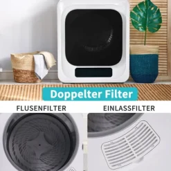 OBOSOE lufttørrer Rustfri 3 kg kapacitet Faktisk 4 kg 850W flertrinsfilter 6 Program Vægmonterbar til badeværelse Online