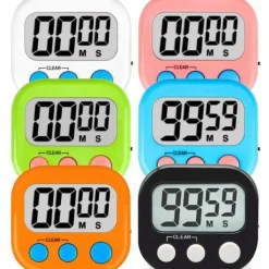Æggeure>OBOSOE 6-pak Digital Visual Timers – Køkkentimere og klasseværelsestimere til lærere og børn, tilbage til skole og madlavning