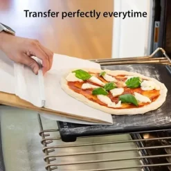 OBOSOE pizzaspade - non-stick overflade, langt håndtag, let at skubbe ind i ovnen, perfekt til overførsel af pizza, tåler opvaskemaskine Best