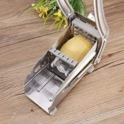 OBOSOE pommes frites i rustfrit stål: grøntsagsskærer og kartoffelskærer med 2 ekstra knive