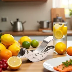 OBOSOE Rustfri Citruspresser – Fugleformet Manuel Juicer til Citron, Appelsin, Lime & Granatæble | Håndholdt Presser New