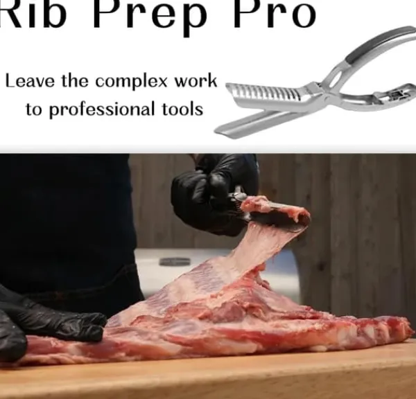 OBOSOE Stainless Steel Rib Skinner - Membranfjerner til grillentusiaster og kokke med stævnklemme og skridsikkert greb - Fjern nemt ribbenmembranen Clearance