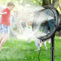 Tågemaskiner Til Udendørsbrug>OBOSOE udendørs tågesystem/tågesystem til ventilator – 6 dyser tågeslange 6m med ventil og kølesprayring