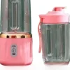 OBOSOE USB Juicer i krusformat - Bærbar Smoothie & Juice Blender med 6 3D-blade | 400 ml multifunktions saftpresser