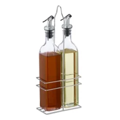 Olie- & Eddikebeholdere>Olie- og eddikedispenser sæt, 34x13,5x7,5 cm, Transparent