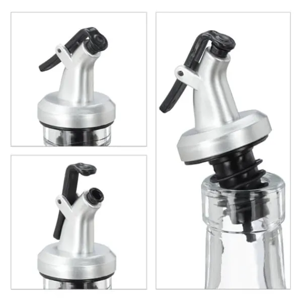 Olie- & Eddikebeholdere>Olie- og eddikedispenser sæt, 34x13,5x7,5 cm, Transparent
