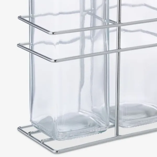 Olie- & Eddikebeholdere>Olie- og eddikedispenser sæt, 34x13,5x7,5 cm, Transparent