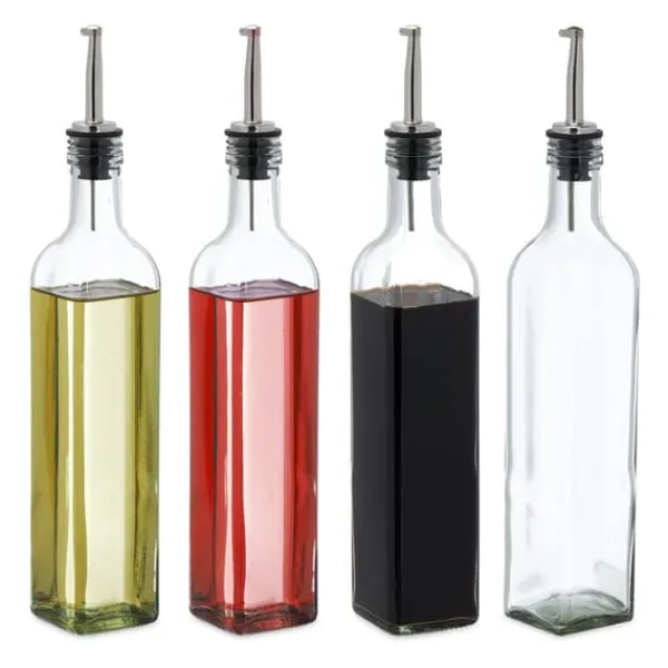 Olie- & Eddikebeholdere>Olie- og eddikedispenser sæt, 33x5,5x5,5 cm, Transparent