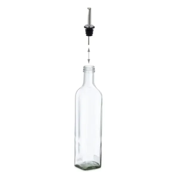 Olie- & Eddikebeholdere>Olie- og eddikedispenser sæt, 33x5,5x5,5 cm, Transparent