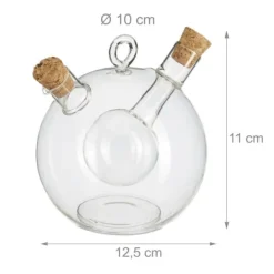 Olie- og eddikedispenser, 11x12,5x10 cm, Transparent Outlet
