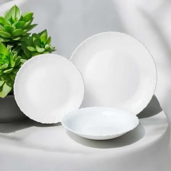 Tallerkener & Bordservicer>OPAL MIDDAGSSET TIL 6 PERSONER 18 STK KINGHOFF KH-1875
