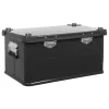 Opbevaringsboks, holdbar aluminiumsbygning, rummelig kapacitet,sort Outlet