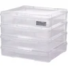 Opbevaringsæsker Til Hjemmet>Opbevaringsboks, Stabelbar plastik scrapbook papir organizer, 36x36x7,6 cm, Klar, Opbevaring