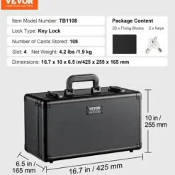 Opbevaringsboks til vurderede kort, 4 rum, 42.5x25.5x16.5 cm, Opbevaring New